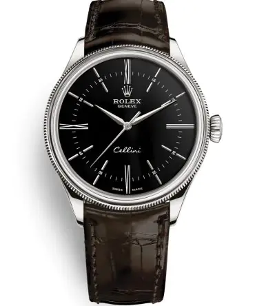 ROLEX CELLINI TIME 50509 - 0022 - BLACK DIAL - WHITE GOLD 18K - 39MM