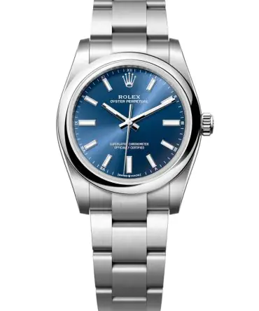 ROLEX OYSTER PERPETUAL 124200 - 0003 - 34MM - BLUE DIAL - OYSTER STAINLESS STEEL