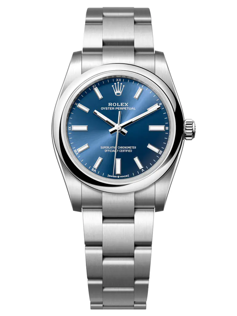 ROLEX OYSTER PERPETUAL 124200 - 0003 - 34MM - BLUE DIAL - OYSTER STAINLESS STEEL