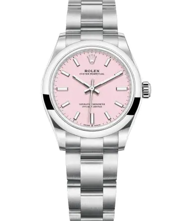 ROLEX OYSTER PERPETUAL 277200 - 0009 - 31MM - PINK DIAL -  OYSTER STAINLESS STEEL