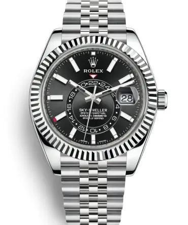 ROLEX SKY-DWELLER 326934-0006 - 42MM - BLACK DIAL - JUBILEE - WHITE GOLD 18K