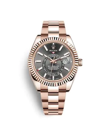 ROLEX SKY-DWELLER 326935-0007 RHODIUM DIAL - EVEROSE GOLD 18K - OYSTER - 42MM