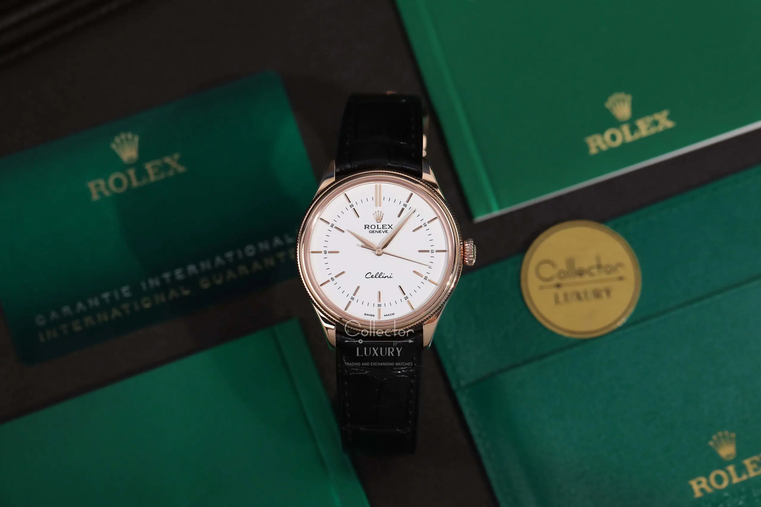 ROLEX CELLINI TIME 50505-0020- WHITE DIAL - EVEROSE GOLD 18K - 39MM - Ảnh 4
