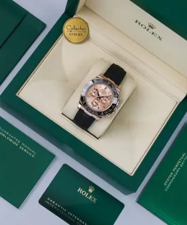 Alternative view of ROLEX COSMOGRAPH DAYTONA 116515-0021 40MM SUNDUST DIAL DIAMOND BAGUETTE - OYSTERFLEX - EVEROSE GOLD 18K
