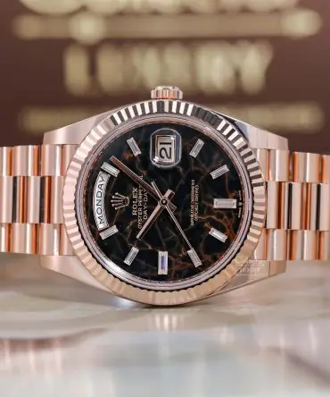 Alternative view of ROLEX DAY DATE 228235-0045 40MM Eisenkiesel Dial 18k EveroseGold
