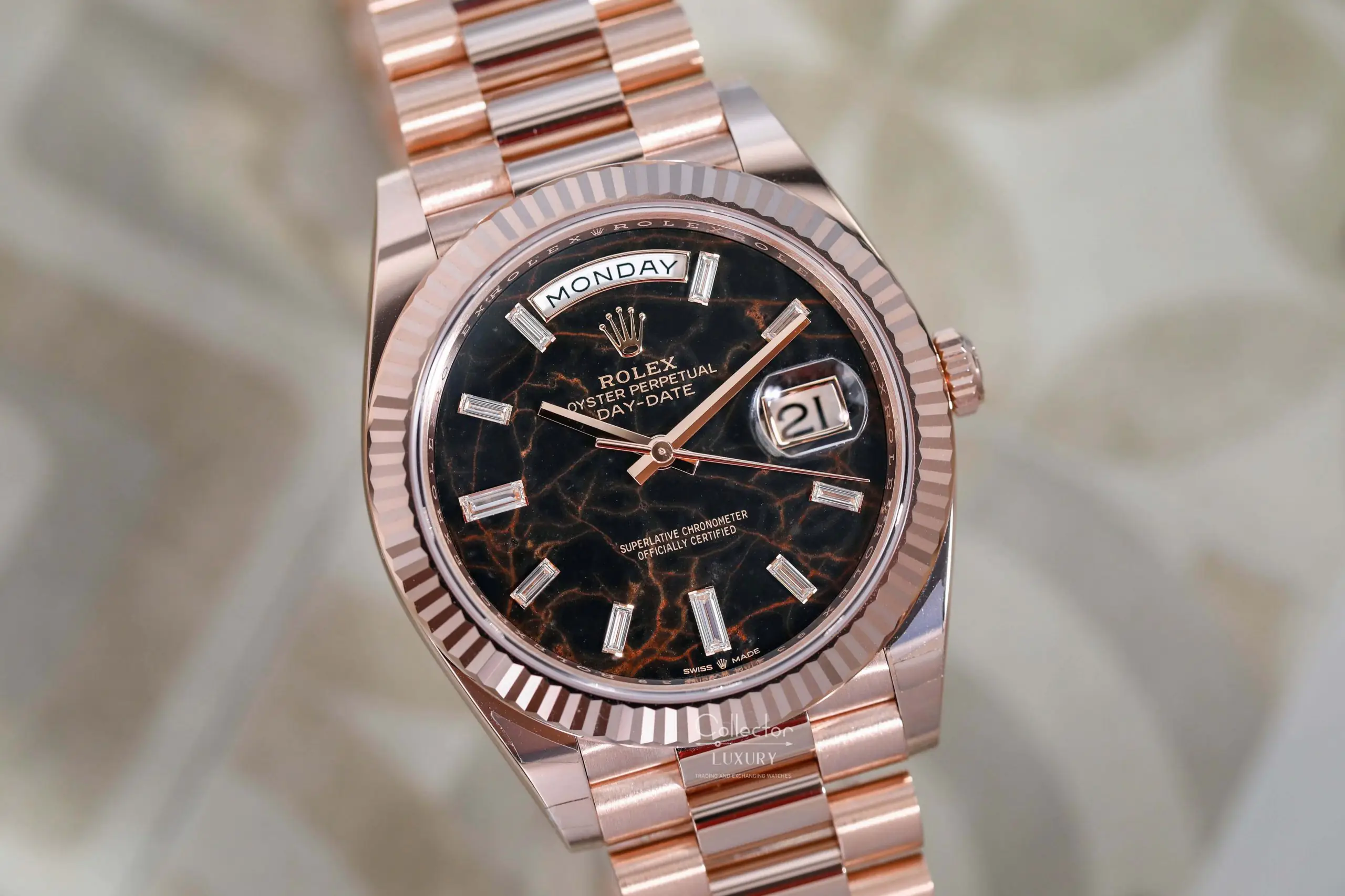ROLEX DAY DATE 228235-0045 40MM Eisenkiesel Dial 18k EveroseGold - Ảnh 3