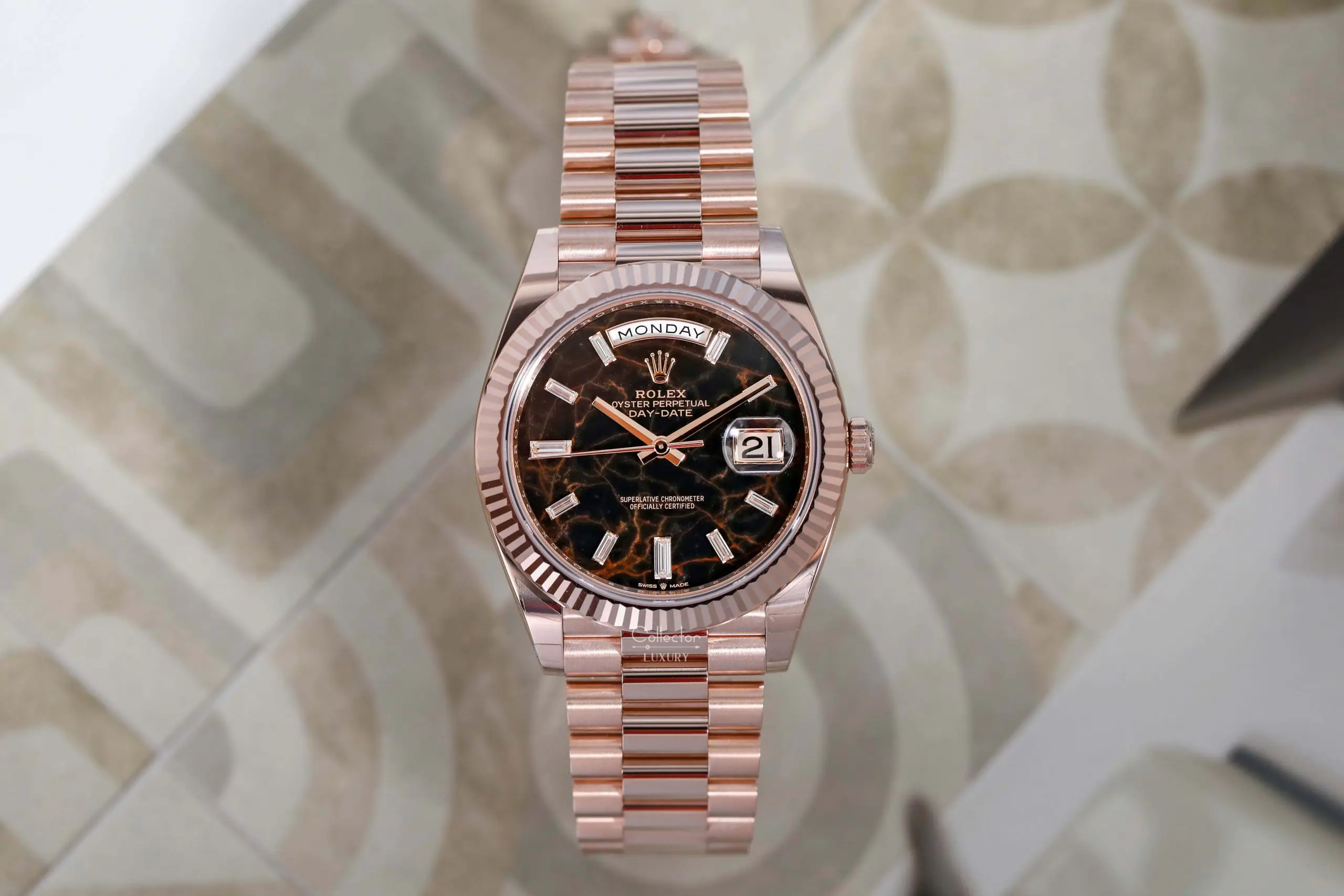 ROLEX DAY DATE 228235-0045 40MM Eisenkiesel Dial 18k EveroseGold - Ảnh 4