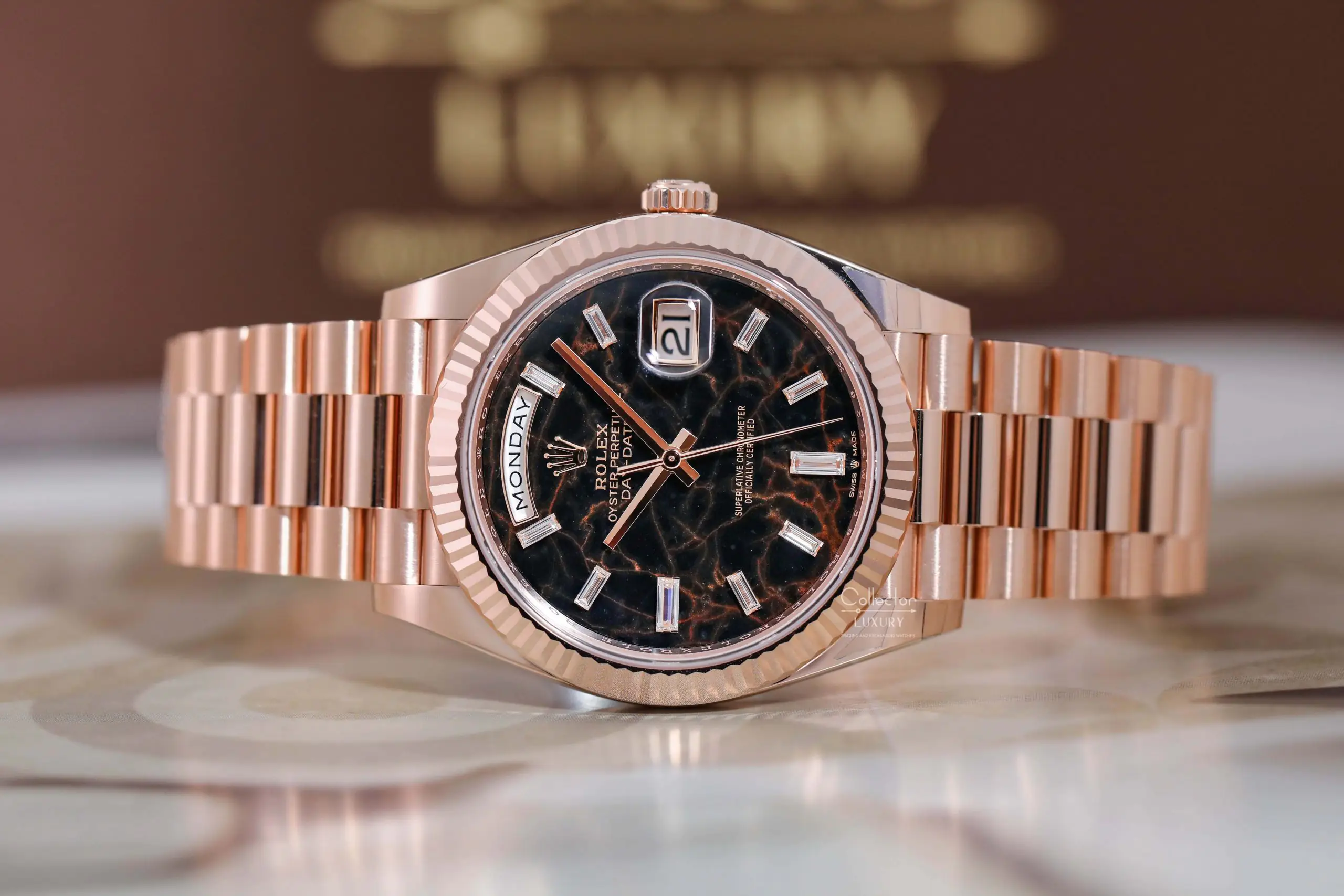 ROLEX DAY DATE 228235-0045 40MM Eisenkiesel Dial 18k EveroseGold - Ảnh 6